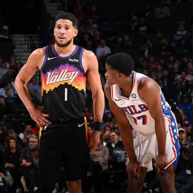 恩比德喬治缺席！布克27分太陽滅76人獲3連勝 格林時隔33場復(fù)出